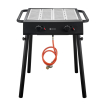 Barbecue Gril &agrave; Gaz Noir Xantos, 9.5kW, Professionnel - Hendi
