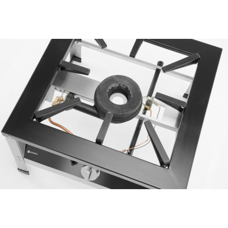 R&eacute;chaud &agrave; gaz Kitchen Line XL professionnel inox 10,8kW avec thermocouple et allumage &eacute;lectronique - Hendi