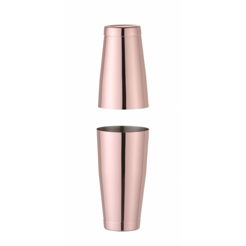 Shaker Boston Tin-on-Tin Cuivre Poli BarUp 0,8L, &Oslash;90x270mm - Hendi