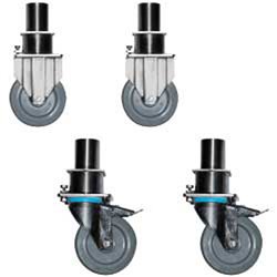 4 roues r&eacute;glables, 2 avec freins, pour fours 20 GN 1/1 & 2/1 - Diamond - AC/RR20-X