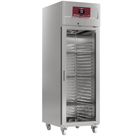 Armoire frigorifique ventil&eacute;e 700 Lit. 1 porte vitr&eacute;e (GN 2/1),  sur roues - Diamond - ID70/R6G