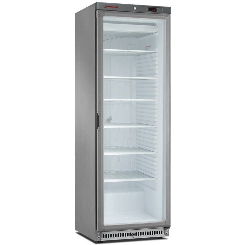 Armoire cong&eacute;lateur statique, vitr&eacute;e, 400 litres. acier inox - Diamond - NFT402-R2X/G