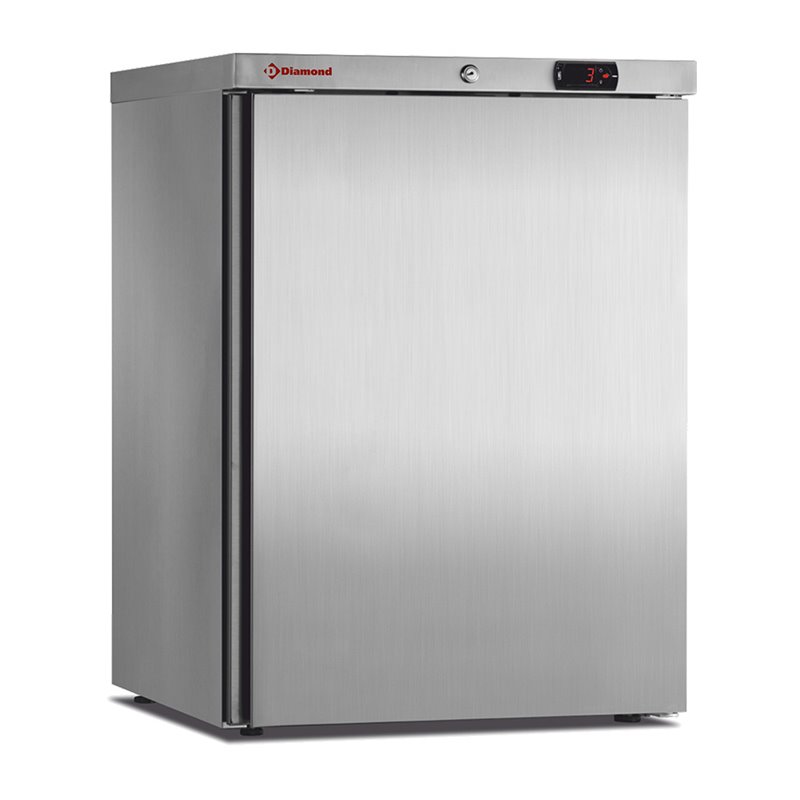 Frigo ventil&eacute;, 150 litres. acier inox - Diamond - PFV202-R6X