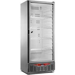 Frigo ventil&eacute;, 525 litres, vitr&eacute;e, GN2/1+600x400, acier inox - Diamond - PFV55/X-R6G