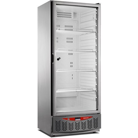 Frigo ventil&eacute;, 525 litres, vitr&eacute;e, GN2/1+600x400, acier inox - Diamond - PFV55/X-R6G
