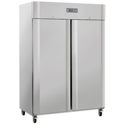 Armoire cong&eacute;lateur ventil&eacute;e 1200 Lit. 2 portes GN 2/1, sur roues, 2 avec freins - Diamond - WR-GN12-2B