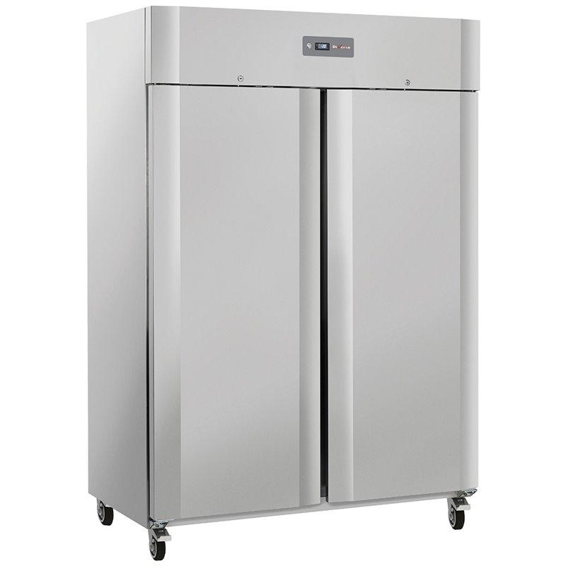 Armoire frigorifique ventil&eacute;e 1200 Lit. 2 portes GN 2/1, sur roues, 2 avec freins - Diamond - WR-GN12-2N