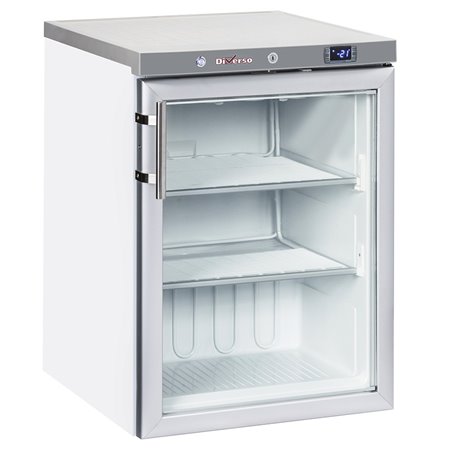 Cong&eacute;lateur statique, porte vitr&eacute;e, 200 litres - Blanc - Diamond - WR-NG21-LV