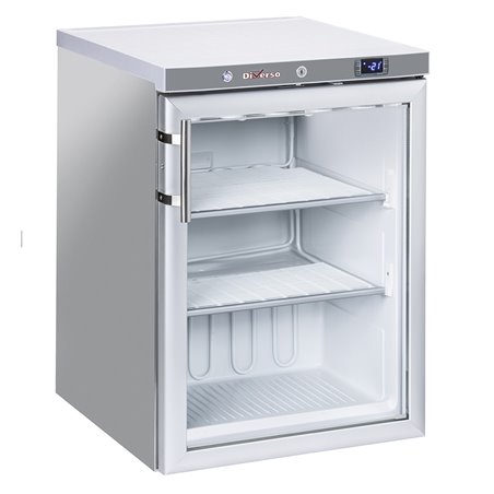 Cong&eacute;lateur statique, porte vitr&eacute;e, 200 litres - acier inox - Diamond - WR-NG21-XV
