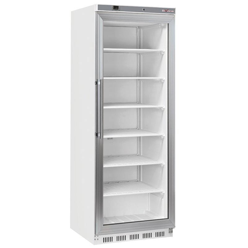 Armoire cong&eacute;lateur, porte vitr&eacute;e, statique, 400 litres - Blanc - Diamond - WR-NG41-LV