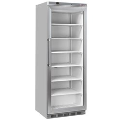 Armoire cong&eacute;lateur, porte vitr&eacute;e, statique, 400 litres - Acier inox - Diamond - WR-NG41-XV