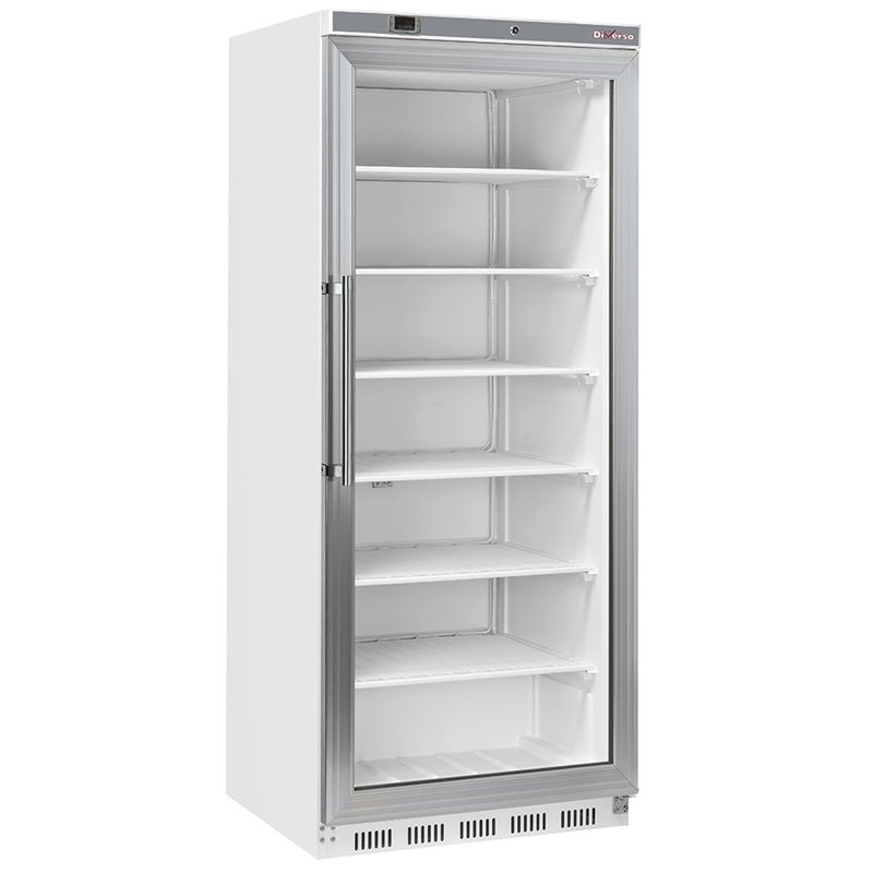 Armoire cong&eacute;lateur, porte vitr&eacute;e, statique, 600 litres - Blanc - Diamond - WR-NG61-LV