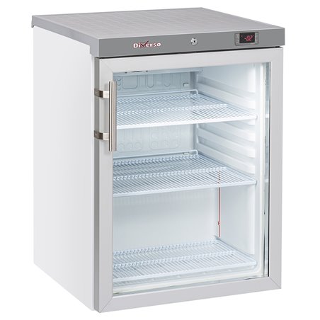 Frigo ventil&eacute;, porte vitr&eacute;e, 200 Litres - blanc - Diamond - WR-PG21-LG