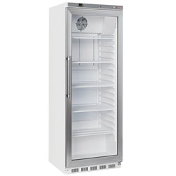 Armoire frigorifique, porte vitr&eacute;e, ventil&eacute;e, 400 Litres - blanc - Diamond - WR-PG41-LG