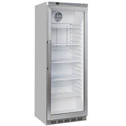 Armoire frigorifique, porte vitr&eacute;e, ventil&eacute;e, 400 Lit. acier inox - Diamond - WR-PG41-XG