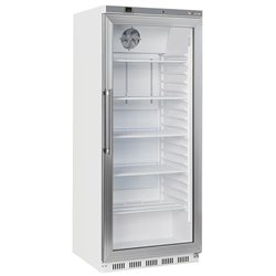 Armoire frigorifique GN 2/1, porte vitr&eacute;e, ventil&eacute;e, 600 Litres - blanc - Diamond - WR-PG61-LG
