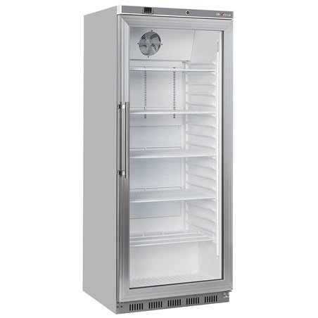 Armoire frigorifique GN 2/1, porte vitr&eacute;e, ventil&eacute;e, 600 Lit. acier inox - Diamond - WR-PG61-XG