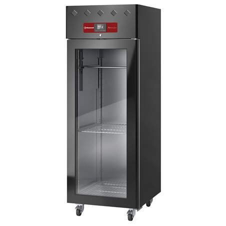 Armoire de maturation dry aging pour viande 600 Lit. ventil&eacute;e, 1 porte vitr&eacute;e, 20xGN 2/1 BLACK - Diamond - AL4S/FGCB