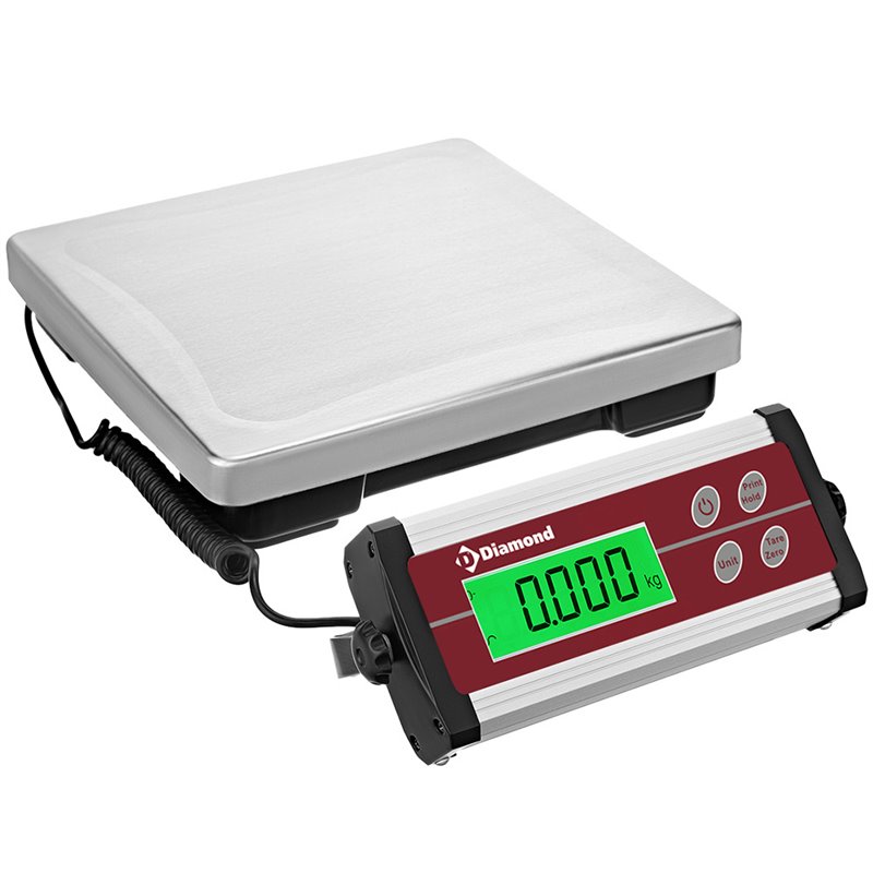 Bascule &eacute;lectronique inox, 35Kg x 10g - Diamond - BSC3/35-10