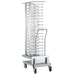 Chariot et chargeur amovible, pour 54 assiettes (&oslash; 300 mm), four 20x GN 1/1 (espace 74 mm) - Diamond - AC/2A20-5474-X