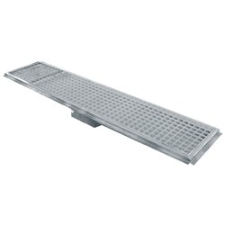 Caniveau de sol inox 600x300, sortie lat&eacute;rale - Diamond - GS63-H