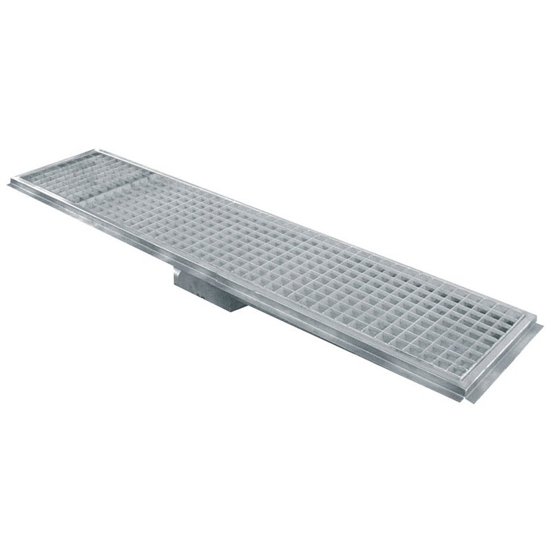 Caniveau de sol inox 900x300, sortie lat&eacute;rale - Diamond - GS93-H