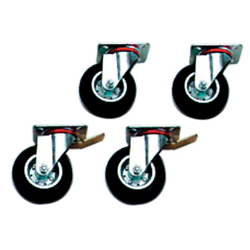 Kit 4 roues, 2 avec frein 6 & 10 GN 1/1 - Diamond - AA/K4C-X