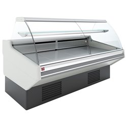 Comptoir ventil&eacute;, avec r&eacute;serve, vitre bomb&eacute;e - Frontal BLANC - Diamond - CMN11-V3