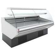 Comptoir ventil&eacute;, avec r&eacute;serve, vitre bomb&eacute;e - Frontal BLANC - Diamond - CMN11-V3