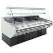 Comptoir statique, avec r&eacute;serve, vitre bomb&eacute;e - Frontal BLANC - Diamond - CMN25-S3