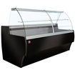 Comptoir vitrine r&eacute;frig&eacute;r&eacute; &agrave; vitre bomb&eacute;e, ventil&eacute;, avec r&eacute;serve - NOIR - Diamond - MA15/B5-R2V