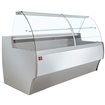 Comptoir vitrine r&eacute;frig&eacute;r&eacute; &agrave; vitre bomb&eacute;e, ventil&eacute;, avec r&eacute;serve - GRIS/BLANC - Diamond - MA15/E8-R2V