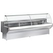 Comptoir vitrine r&eacute;frig&eacute;r&eacute; &agrave; vitre bomb&eacute;e, avec r&eacute;serve - GRIS/BLANC - Diamond - ML25/E8-R2