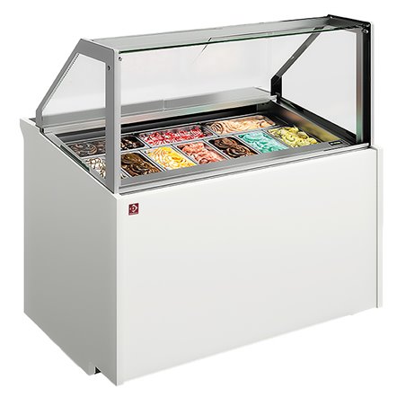 Comptoir &agrave; cr&egrave;me glac&eacute;e 10 bacs inox (360x165) - Diamond - LAVA13-V13