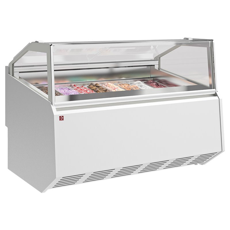 Comptoir &agrave; cr&egrave;me glac&eacute;e 12 bacs inox (360x165) - Diamond - QUEB11-V4