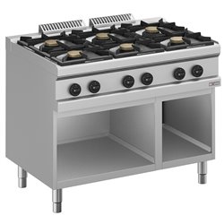 Fourneau gaz 6 feux vifs, sur armoire ouverte - Diamond - WR-G6BA-A2