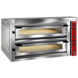 Four &eacute;lectrique &agrave; pizzas, 2x 6 pizzas 350mm - FULL pierre r&eacute;fractaire  - Diamond - LFD-12-LX