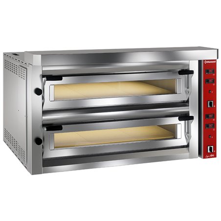 Four &eacute;lectrique &agrave; pizzas "extra large", 2x 6 pizzas - Diamond - LFD-12L