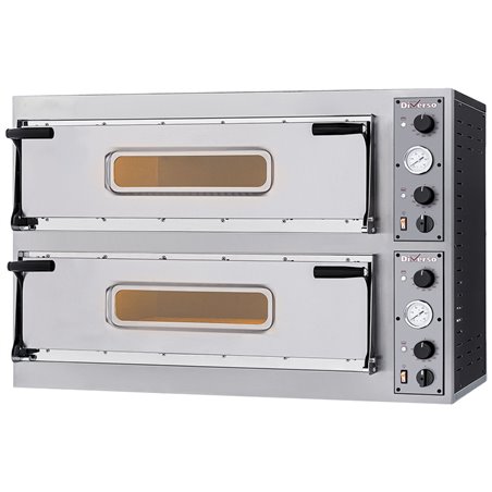 Four &eacute;lectrique 2x 2 pizzas diam. 350mm, 2 chambres - Diamond - WR-DFXL-22