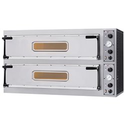 Four &eacute;lectrique 2x 3 pizzas diam. 350mm, 2 chambres - Diamond - WR-DFXL-33