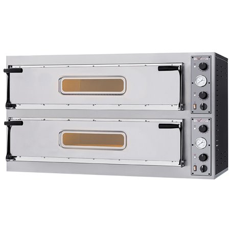 Four &eacute;lectrique 2x 3 pizzas diam. 350mm, 2 chambres - Diamond - WR-DFXL-33