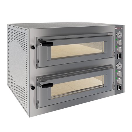 Four &eacute;lectrique 2x 4 pizzas diam.350mm, 2 chambres - Diamond - WR-FD24-MD