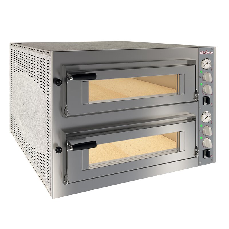 Four &eacute;lectrique 2x 6 pizzas diam.350mm, 2 chambres - Diamond - WR-FD26-MF