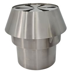 Kit pare-feu + chapeau chemin&eacute;e inox (CBQ-120) - Diamond - CFECCX/120