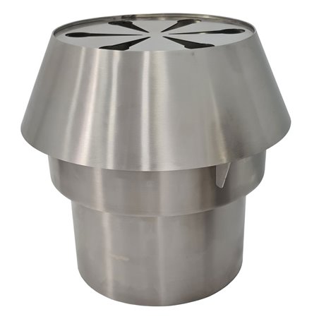 Kit pare-feu + chapeau chemin&eacute;e inox (CBQ-120) - Diamond - CFECCX/120