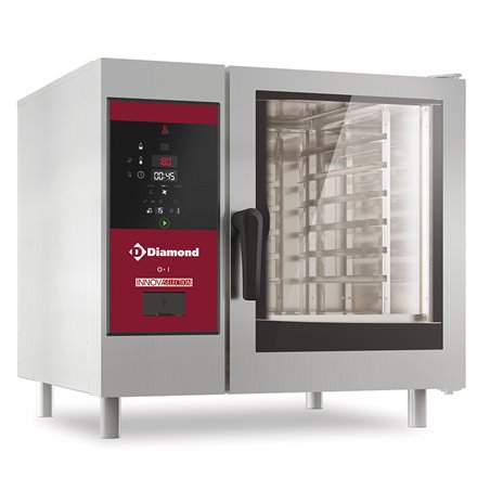 Four &eacute;lectrique vapeur directe et convection, 6x GN 1/1+Cleaning - Diamond - SDE/06S