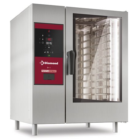 Four &eacute;lectrique vapeur directe et convection, 10xGN1/1+Cleaning - Diamond - SDE/10S