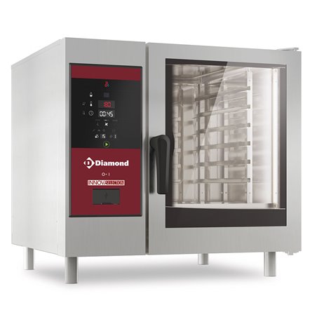 Four gaz vapeur directe et convection, 6x GN 1/1+Cleaning - Diamond - SDG/06S