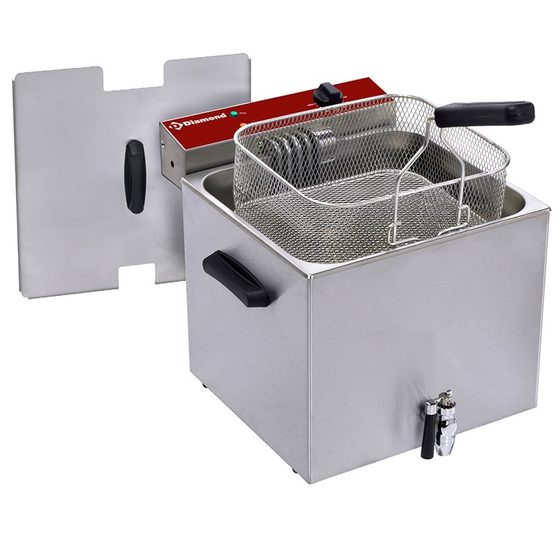 Friteuse &eacute;lectrique.de table 12 Lit.+ robinet de vidange - Diamond - F12E/D1
