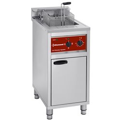 Friteuse &eacute;lectrique avec syst&egrave;me de filtration, 1 cuve 16 lit., sur meuble - Diamond - FSM-16E/FL